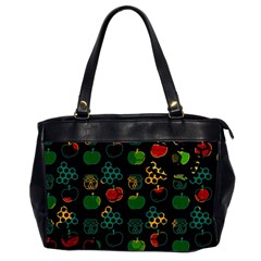 Apples Honey Honeycombs Pattern Oversize Office Handbag (2 Sides)