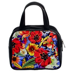 Flower Pattern Classic Handbag (two Sides) by CoshaArt