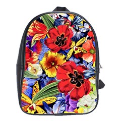 Flower Pattern School Bag (large) by CoshaArt