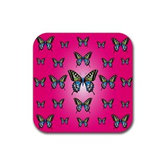Butterfly Rubber Coaster (square)