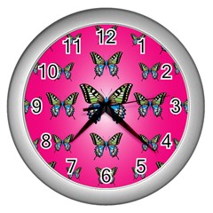 Butterfly Wall Clock (silver)