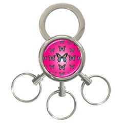 Butterfly 3-ring Key Chain