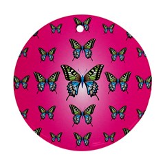 Butterfly Round Ornament (two Sides)