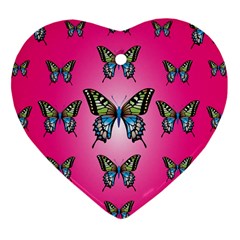 Butterfly Heart Ornament (two Sides)