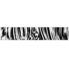 Zebra Leopard Black 7000 Large Flano Scarf  by MickiRedd