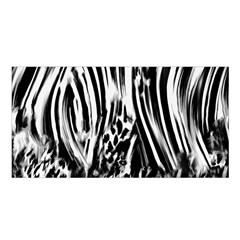 Zebra Leopard Black 7000 Satin Shawl by MickiRedd