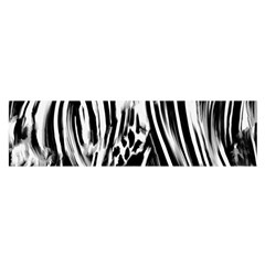 Zebra Leopard Black 7000 Satin Scarf (oblong) by MickiRedd