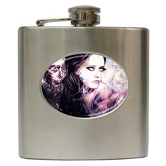 Sakura Girl Hip Flask (6 Oz) by MRNStudios