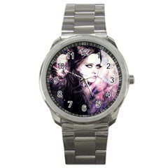 Sakura Girl Sport Metal Watch by MRNStudios