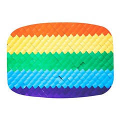 Mandalas-1084082 Textured-rainbow Mini Square Pill Box by jellybeansanddinosaurs