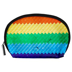 Mandalas-1084082 Textured-rainbow Accessory Pouch (large) by jellybeansanddinosaurs