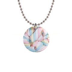 Rainbow-cake-layers Marshmallow-candy-texture 1  Button Necklace by jellybeansanddinosaurs