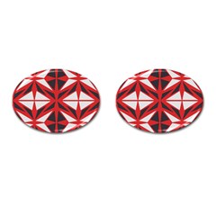 Abstract Pattern Geometric Backgrounds   Cufflinks (oval)