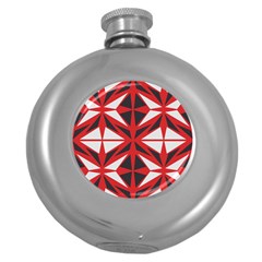 Abstract Pattern Geometric Backgrounds   Round Hip Flask (5 Oz)