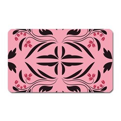 Floral folk damask pattern  Magnet (Rectangular)