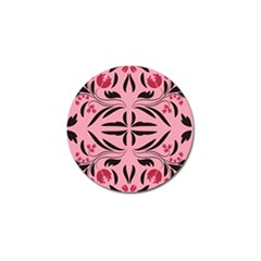 Floral folk damask pattern  Golf Ball Marker (10 pack)