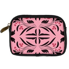 Floral Folk Damask Pattern  Digital Camera Leather Case