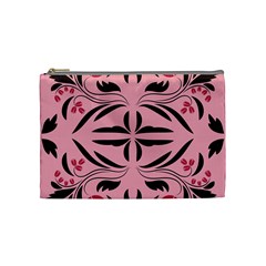 Floral folk damask pattern  Cosmetic Bag (Medium)