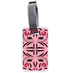 Floral folk damask pattern  Luggage Tag (one side)