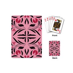 Floral Folk Damask Pattern  Playing Cards Single Design (mini)