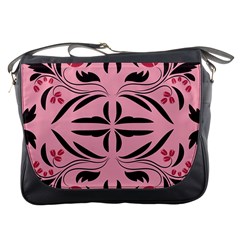 Floral folk damask pattern  Messenger Bag