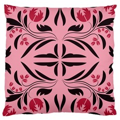 Floral folk damask pattern  Large Cushion Case (Two Sides)