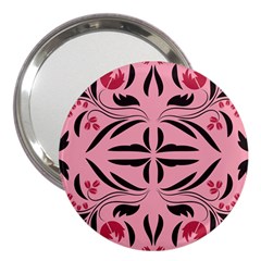 Floral folk damask pattern  3  Handbag Mirrors