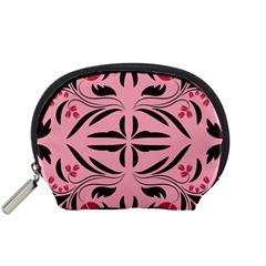 Floral Folk Damask Pattern  Accessory Pouch (small)
