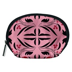 Floral folk damask pattern  Accessory Pouch (Medium)