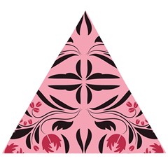 Floral Folk Damask Pattern  Wooden Puzzle Triangle