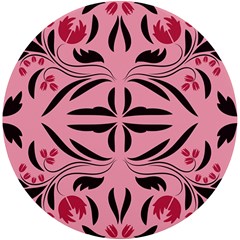 Floral folk damask pattern  UV Print Round Tile Coaster