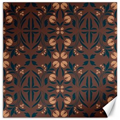 Floral Folk Damask Pattern  Canvas 16  X 16  by Eskimos