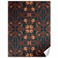 Floral Folk Damask Pattern  Canvas 36  X 48 