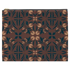 Floral Folk Damask Pattern  Cosmetic Bag (xxxl) by Eskimos