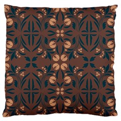 Floral Folk Damask Pattern  Standard Flano Cushion Case (two Sides) by Eskimos