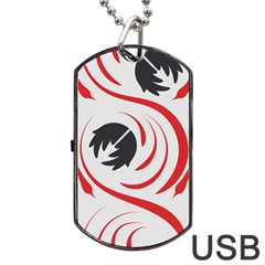 Folk Flowers Print Floral Pattern Ethnic Art Dog Tag Usb Flash (one Side) by Eskimos