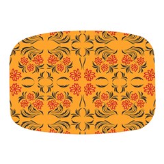 Floral Folk Damask Pattern  Mini Square Pill Box by Eskimos