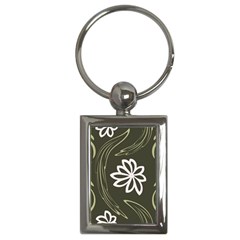 Folk flowers print Floral pattern Ethnic art Key Chain (Rectangle)