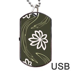 Folk flowers print Floral pattern Ethnic art Dog Tag USB Flash (Two Sides)