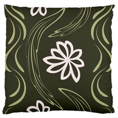 Folk Flowers Print Floral Pattern Ethnic Art Large Flano Cushion Case (one Side) by Eskimos