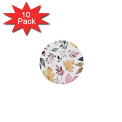 Flowers Pattern 1  Mini Buttons (10 Pack) 