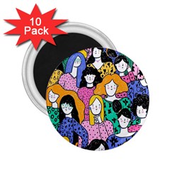 Women 2 25  Magnets (10 Pack)  by Sparkle