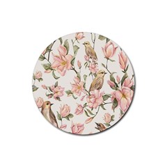 Floral Rubber Round Coaster (4 pack)