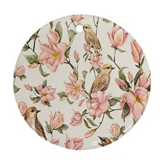 Floral Round Ornament (Two Sides)