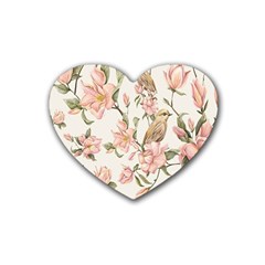 Floral Rubber Coaster (Heart)