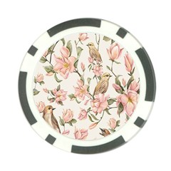 Floral Poker Chip Card Guard