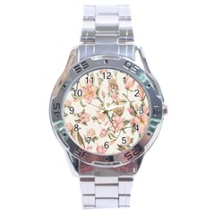 Floral Stainless Steel Analogue Watch