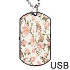 Floral Dog Tag USB Flash (Two Sides)