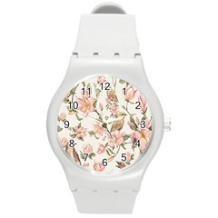 Floral Round Plastic Sport Watch (M)