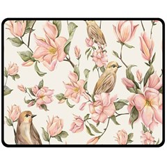 Floral Double Sided Fleece Blanket (Medium) 